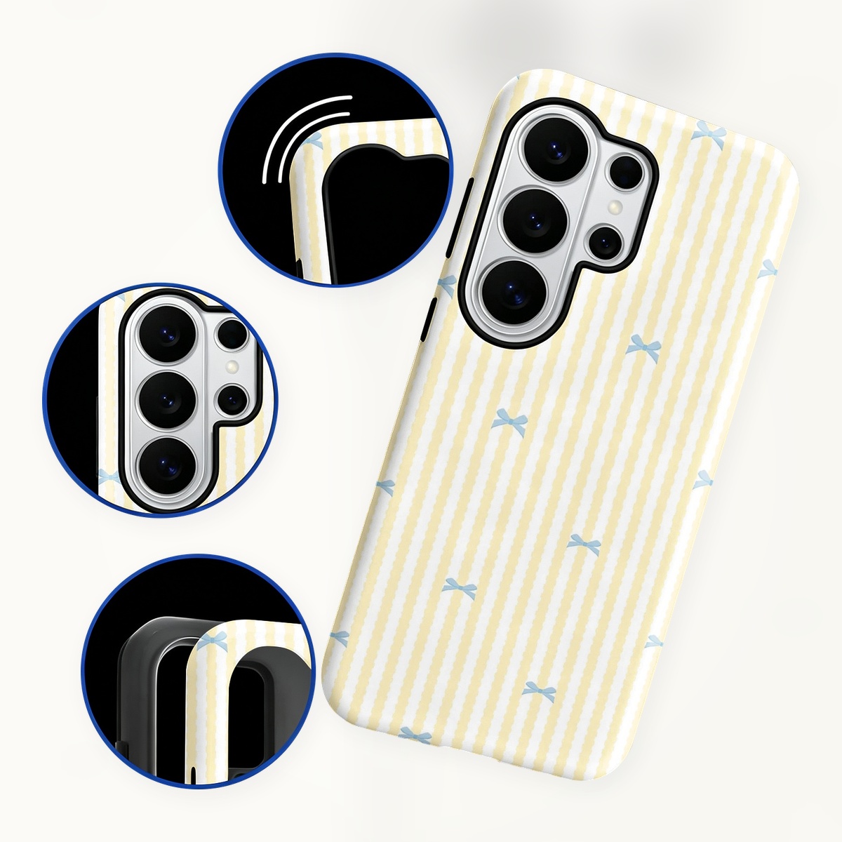 Blue Bow Yellow Stripes 2-in-1 - Samsung Galaxy S24 review and price